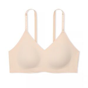 Victorias Secret Bare Lightly Lined Wireless Comfort Bra Large Neutral New